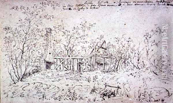 Cottage at East Bergholt 3 Oil Painting - John Constable