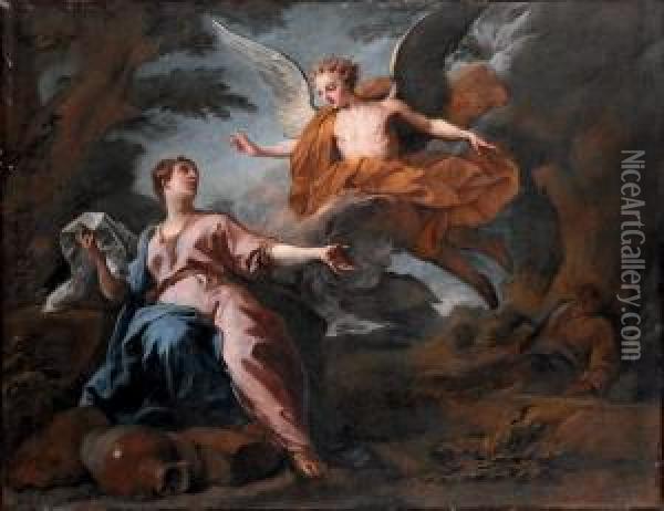 Agar E L'angelo Oil Painting - Jean II Restout