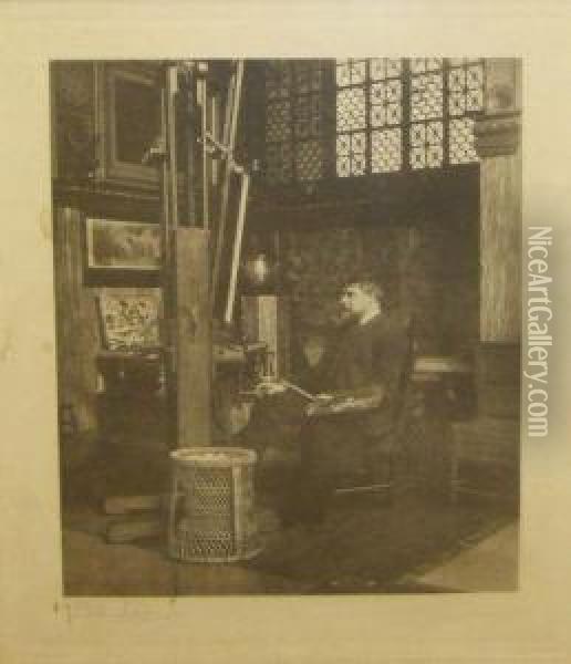 The Artist In Hisstudio Oil Painting - Sir Lawrence Alma-Tadema