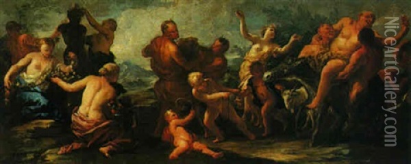 Bacchanal Oil Painting - Pietro Dandini