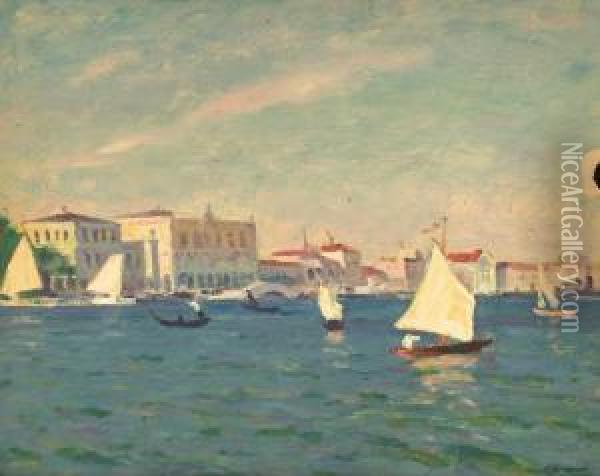 View Of Venice Oil Painting - Arnold Borisovic Lakowskij