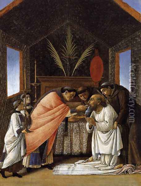 Last Communion of St Jerome c. 1495 Oil Painting - Sandro Botticelli