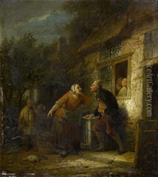 Der Huhnermord Oil Painting - Ferdinand de Braekeleer the Elder