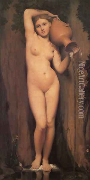 La Source (The Source) Oil Painting - Jean Auguste Dominique Ingres