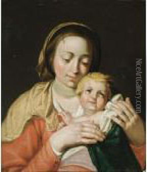 The Madonna And Child Oil Painting - Abraham Bloemaert