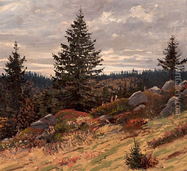 Herbst Am Feldberg (schwarzwald) Oil Painting - Hermann Dischler