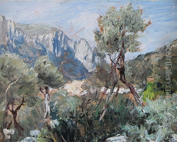 S. Michele, Capri Oil Painting - Attilio Pratella