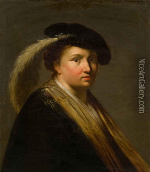 Portrat Eines Jungen Mannes Mit Barett Oil Painting - Pieter Fransz de Grebber