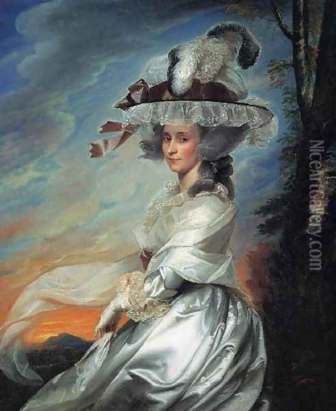 Mrs Daniel Denison Rogers Abigail Bromfield Oil Painting - John Singleton Copley