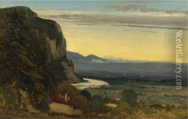 La Saleve Pres De Geneve Oil Painting - Theodore Rousseau