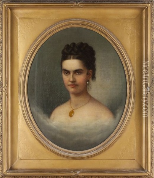 Portrait Of Rebecca Tevis Hart Oil Painting - Nicola Marschall