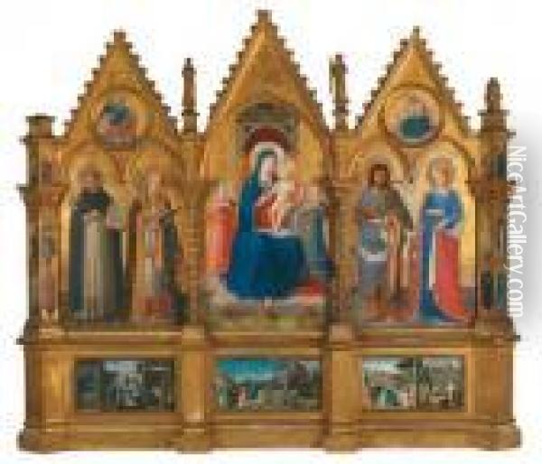Polittico Dei Domenicani Oil Painting - Fra Angelico (Guido di Pietro)
