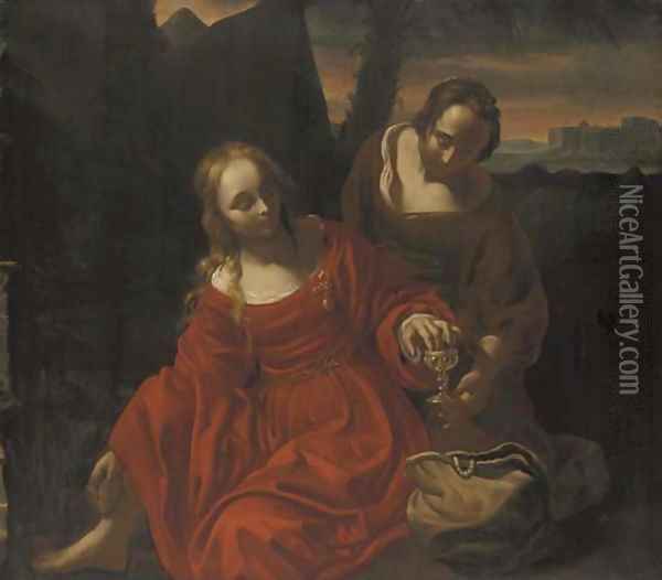 Judith preparing herself to meet Holofernes Oil Painting - Reyer Van Blommendae