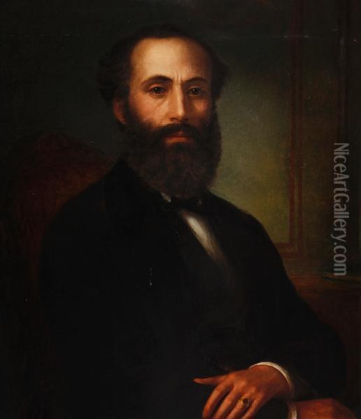 Portrait Of A Man Oil Painting - Bernardo Amiconi