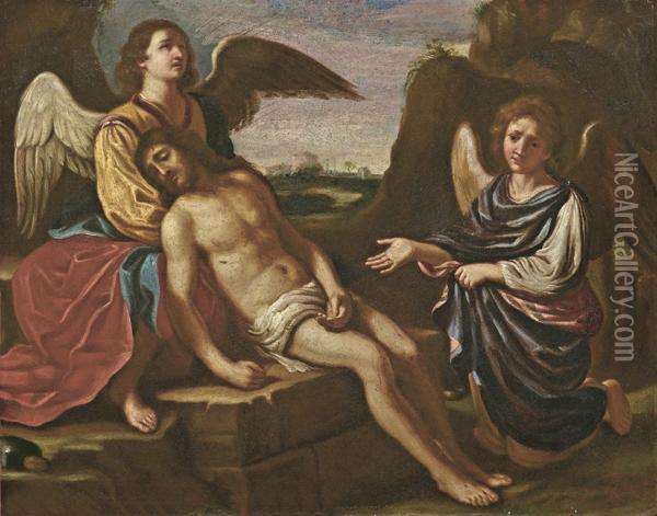 Compianto Degli Angeli Sul Cristo Morto Oil Painting - Guercino