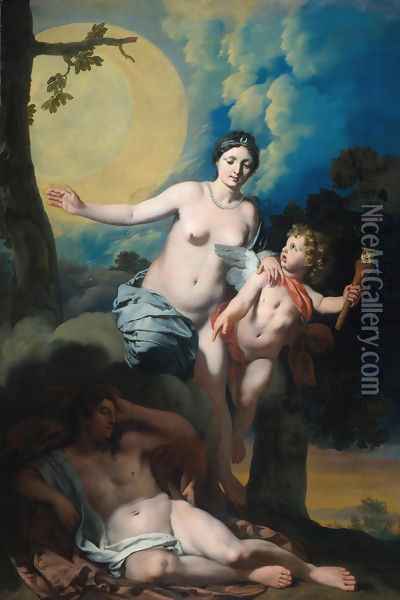 Diana and Endymion c. 1680 Oil Painting - Gerard de Lairesse