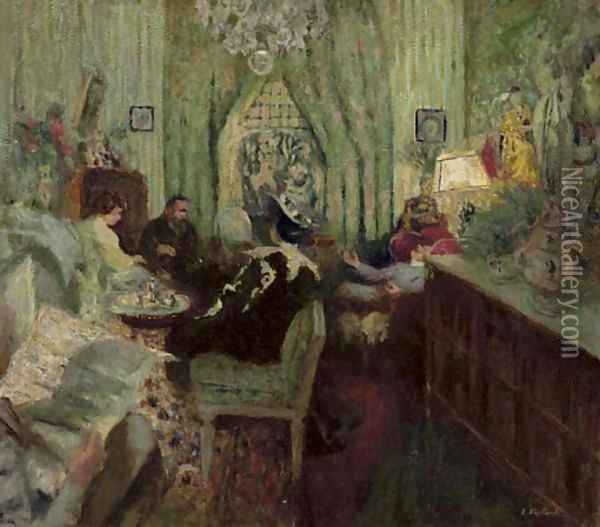 Le salon de Madame Aron Oil Painting - Jean-Edouard Vuillard