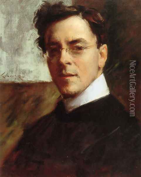 Portrait Of Louis Betts Oil Painting - William Merritt Chase