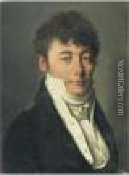 Portrait Du Marquis De Rilly Oil Painting - Louis Leopold Boilly