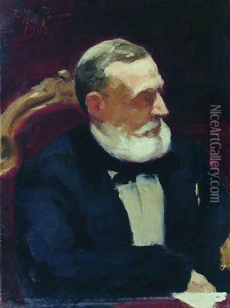 Portrait of member of State Council Ivan Ivanovich Shamshin Oil Painting - Ilya Efimovich Efimovich Repin