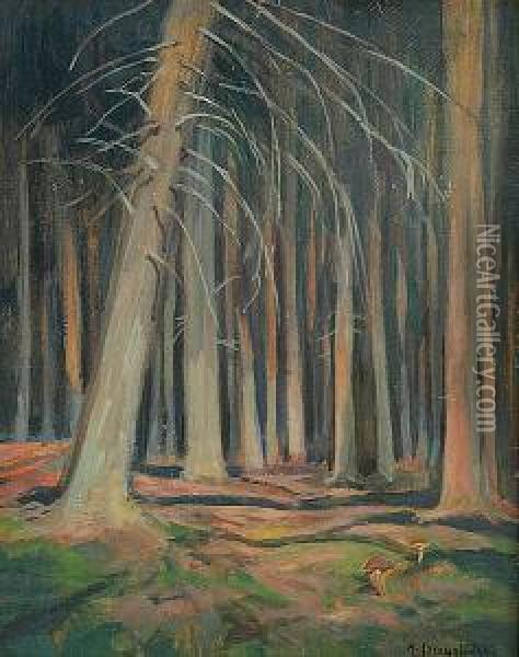 W Lesie Oil Painting - Henryk Szczyglinski