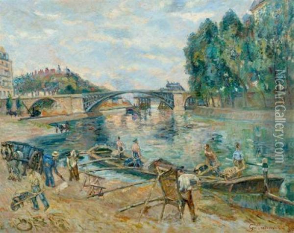 Le Pont De Sully. Oil Painting - Armand Guillaumin