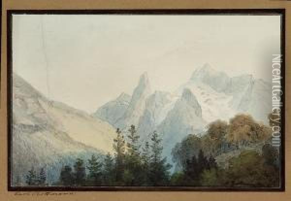 Mountain Scenery Oil Painting - Carl Rottmann