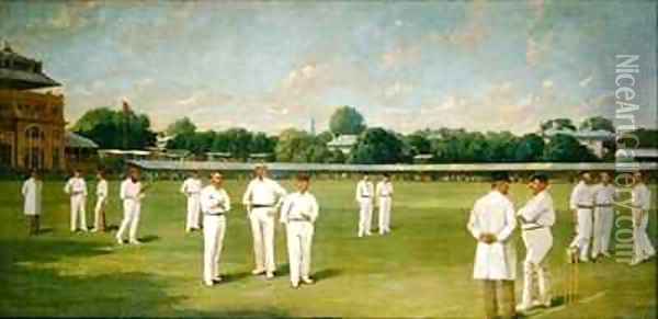 The Players in the Field Lords on a Gentlemen v Players Day Oil Painting - Dickinsons