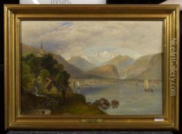 Goschenen. 1865. Oil Painting - Charles Marshall