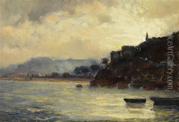 Sonnenaufgang (insel Jersey) Oil Painting - Friedrich Ernst Morgenstern