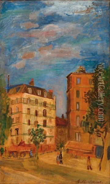 Parisian Landscape Oil Painting - Abraham Mintchine
