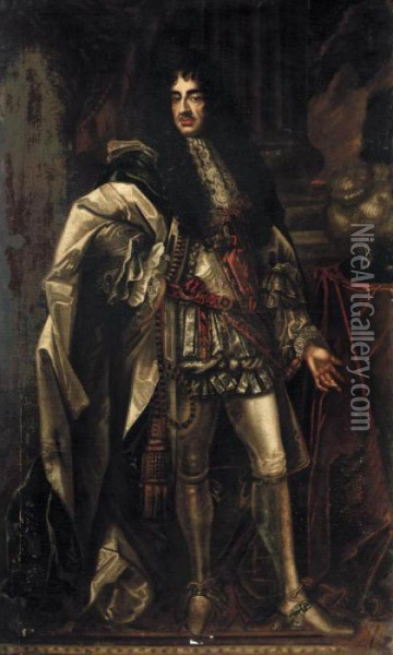 Portrait Of King Charles Ii Oil Painting - Sir Peter Lely