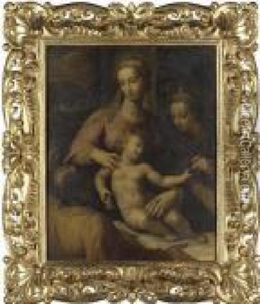 The Holy Family With Saint Catherine Of Alexandria Oil Painting - Lorenzo Sabatini