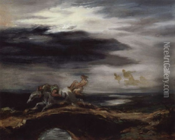 Tam O'shanter Von Hexen Verfolgt Oil Painting - Eugene Delacroix