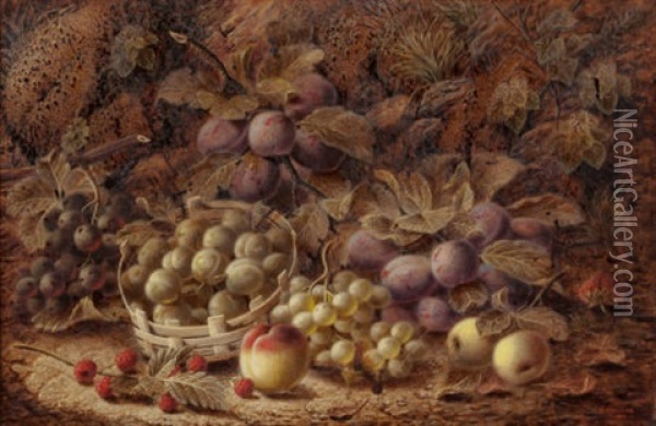 Still Life With Fruit, 1920 Oil Painting - Oliver Clare