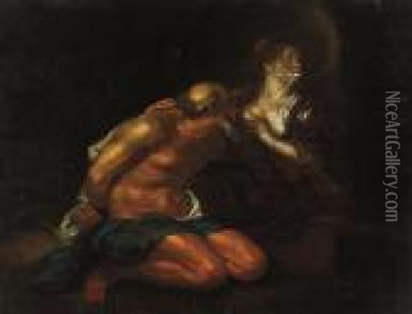 Simon And Pero, Or Roman Charity Oil Painting - Peter Paul Rubens