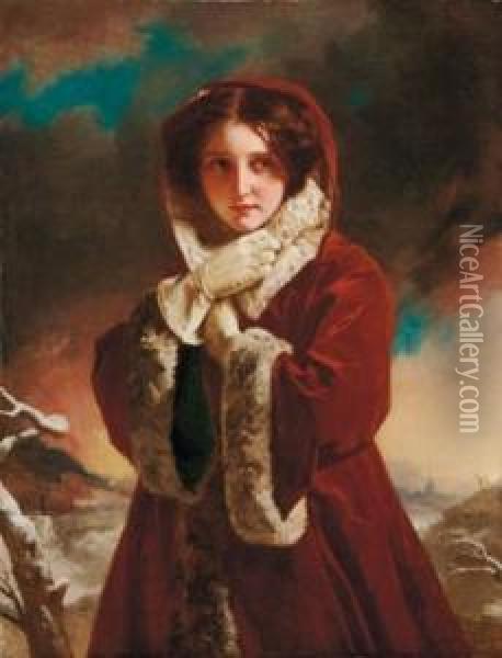 Inverno - 1861 Oil Painting - Alexander Johnston
