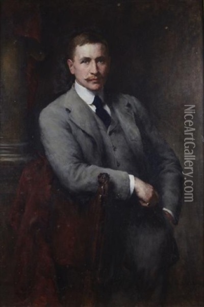 Portrait Of Edward Alexander James Johnson Ferguson Oil Painting - Walter William Ouless