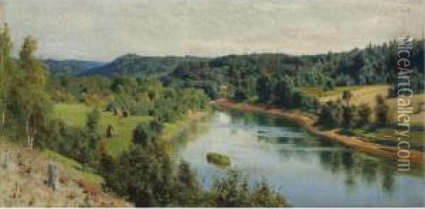 The River Oyat Oil Painting - Vasily Polenov