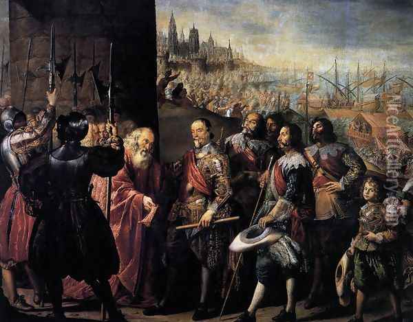 The Relief of Genoa 1634-35 Oil Painting - Antonio de Pereda