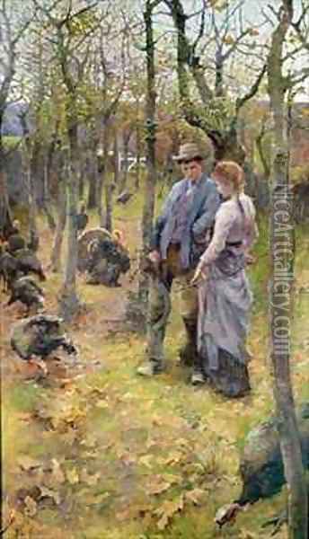 The Edge of the Woods Oil Painting - Elizabeth Stanhope Forbes