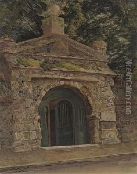 The Gateway At Merton Abbey Oil Painting - Charles John Smart
