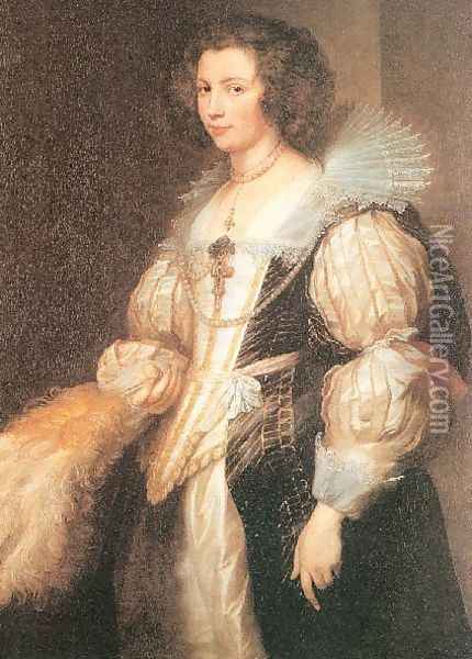 Portrait Of Maria Lugia De Tassis Oil Painting - Sir Anthony Van Dyck