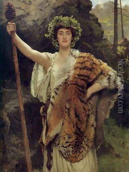 The Priestess of Bacchus Oil Painting - John Maler Collier
