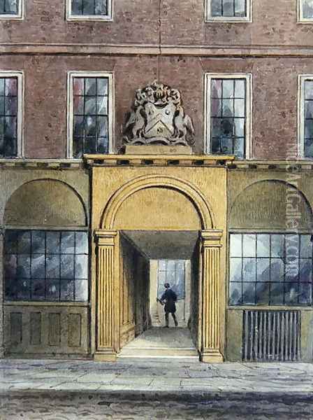 The Entrance to Weavers Hall,1854 Oil Painting - Thomas Hosmer Shepherd