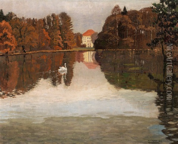 Nymphenburg Oil Painting - Max Kahrer