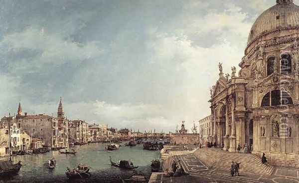 Entrance to the Grand Canal- Looking East 1744 Oil Painting - (Giovanni Antonio Canal) Canaletto