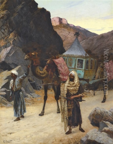 The Palanquin Oil Painting - Rudolf Ernst