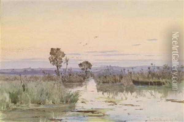 In The Pontine Marshes Oil Painting - Edgar Meyer