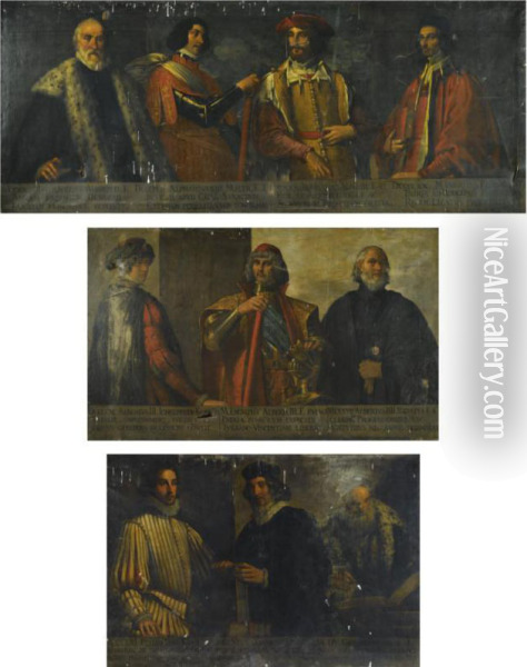 A Series Of Commemorative Portraits Oil Painting - Pietro Damini